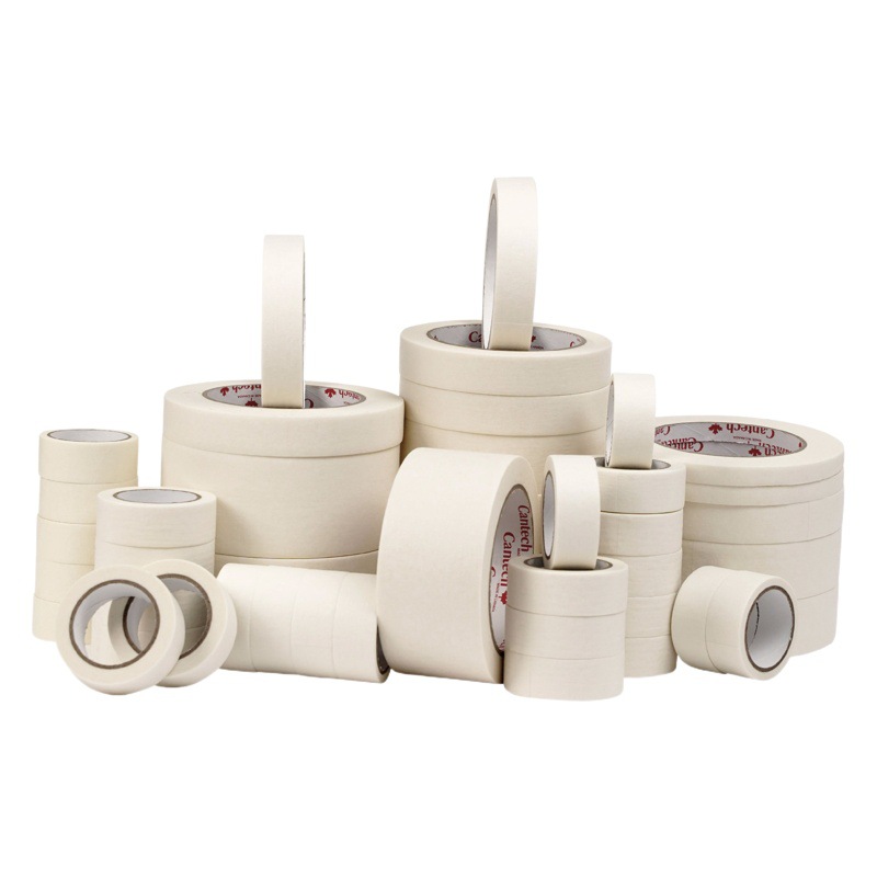 Picture of White Medium and High Viscosity Masking Tape Wholesale Crepe Paper Covering Decorative Spray Paint Beautiful Seam Color Separation Single-Sided Masking Tape