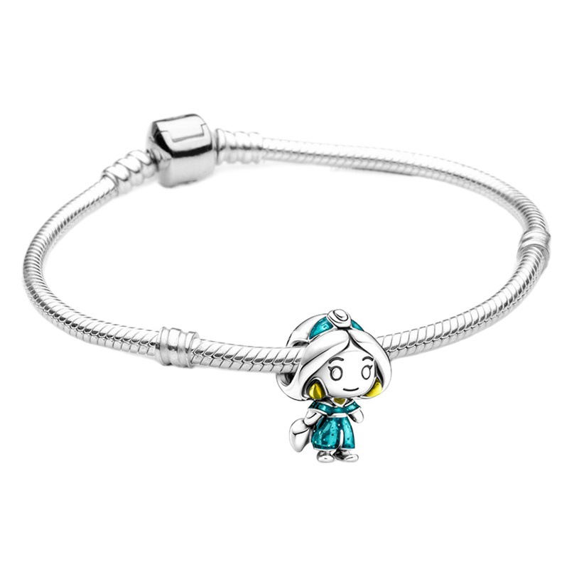 Pan cartoon series copper silver plated snake bone chain with cute puppy string jewelry factory wholesale