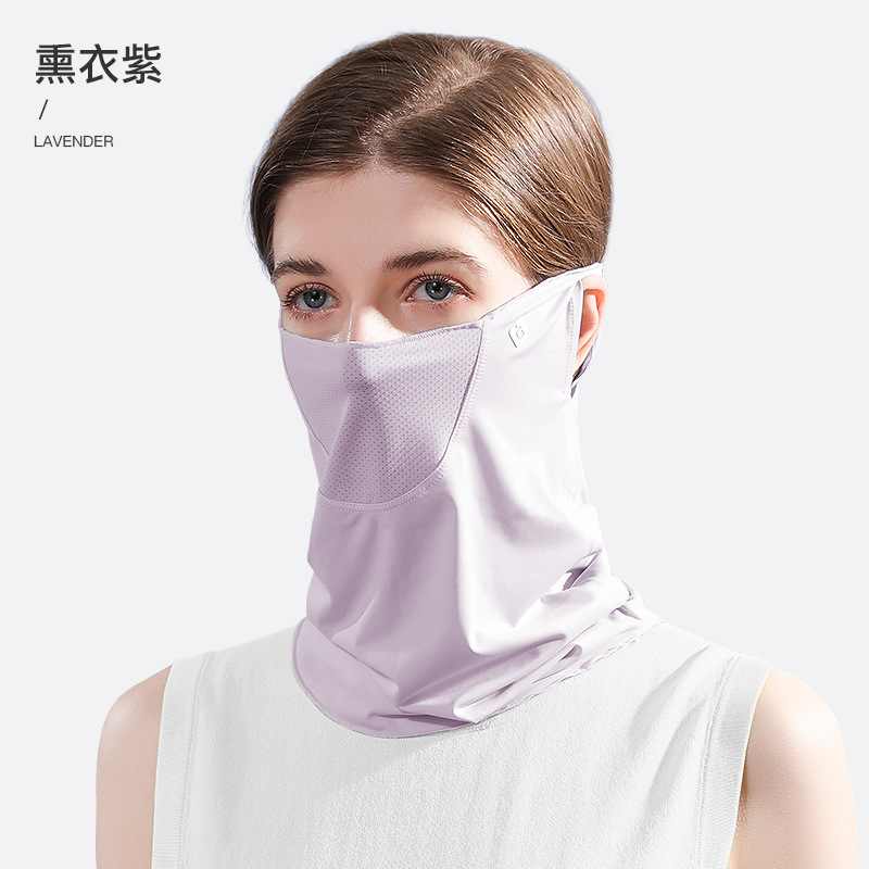 Picture of Summer Outdoor Riding Sunscreen Mask Women's Neck Protection Sunshade Anti-ultraviolet Ice Silk Cold Ear Hanging Mask XTJ27