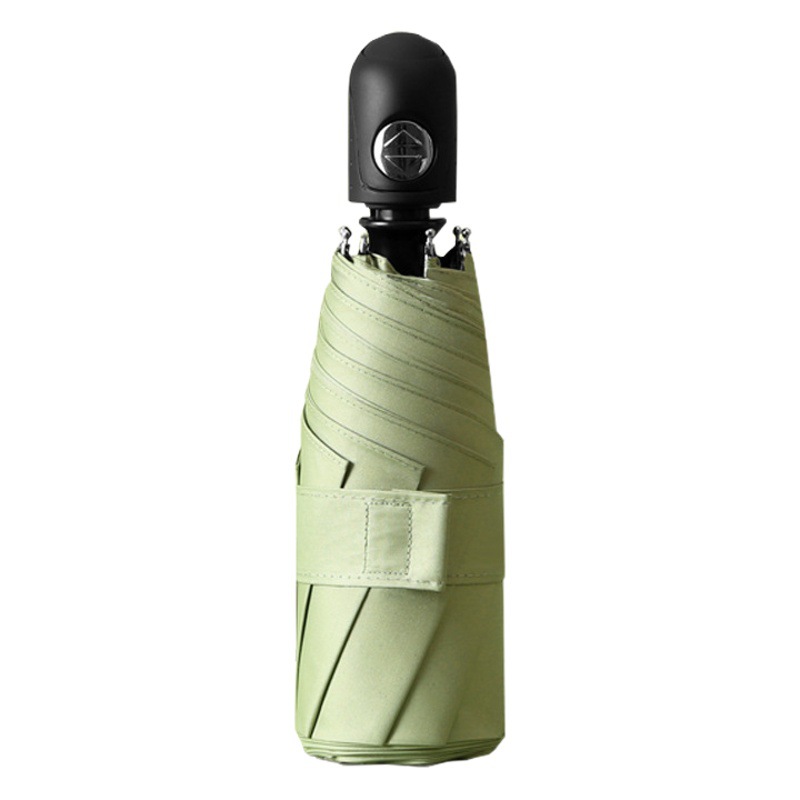 Full-automatic vinyl sun protection umbrella mini pocket umbrella extra large eight-bone five-fold umbrella folding rain and rain dual-use umbrella