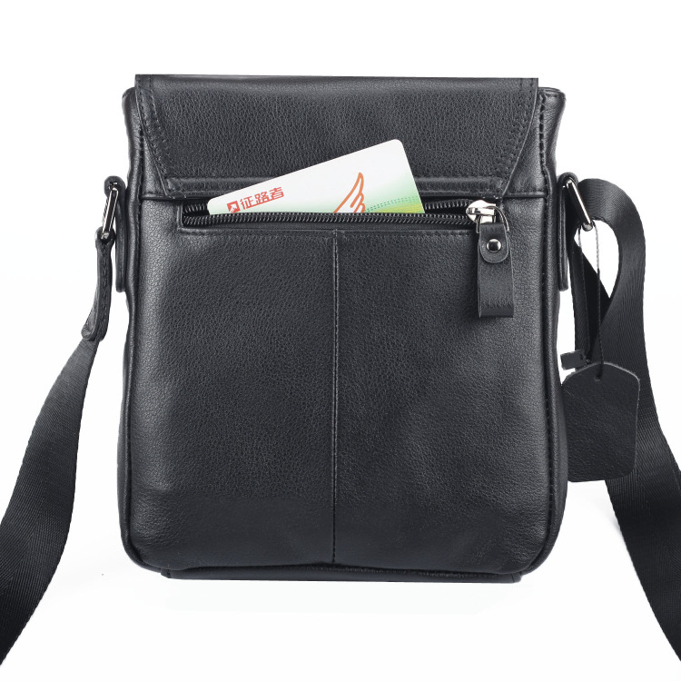 Picture of New Men's Korean-style Shoulder Bag Black Head Layer Cowhide Small Oblique Bag Casual Simple IPAD Mini Small Bag