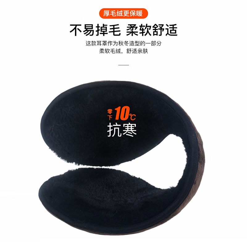 Picture of Earmuffs to Keep Warm in Autumn and Winter, Earmuffs to Prevent Cold, Ear Caps, Ear Warmers, Men's Ear Bags, Rear-Wearing Plush Earmuffs, Cross-Border Wholesale