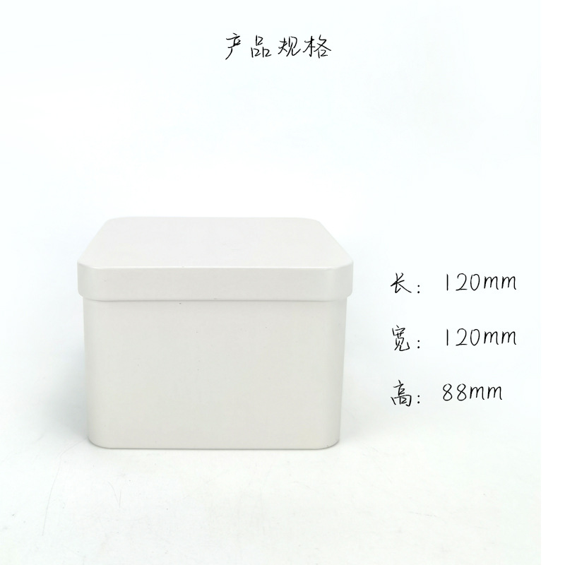 Iron Box Rose Tea Dried Flower Gift Packaging Square Large Iron Box Ink Red Rose Empty Box