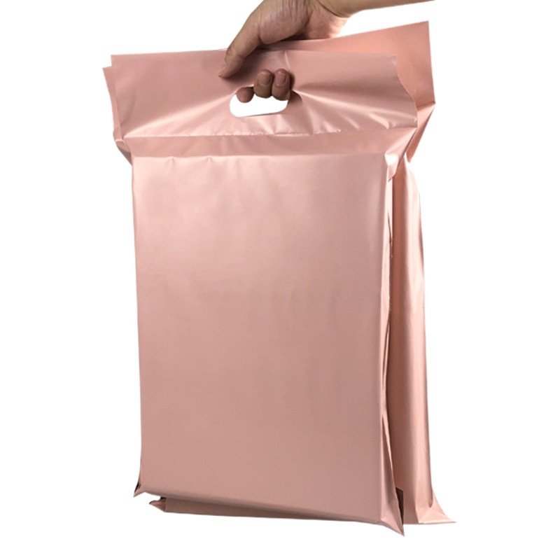 Portable Express Bag Package Express Packaging Bag Pink Packaging Bag Mail Thickeneded Handle Express Bag Wholesale