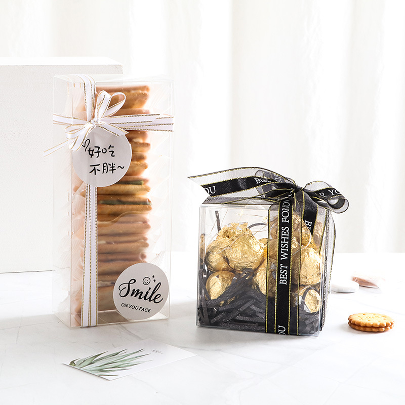 Transparent Plastic Snowflake Crisp Packaging Box Nougat Biscuits Nougat Cookies Cookies Baking Packaging Bag Pineapple Crisp Box