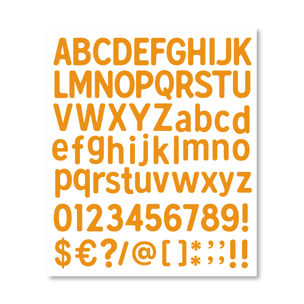 Picture of Amazon TK cross-border diy letters and numbers stickers colorful combination stickers water cup stickers creative index hand account stickers