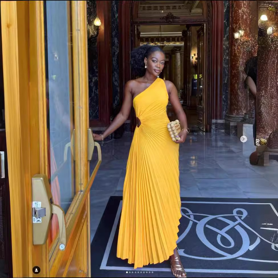 Small Swing Skirt Solid Color Africa Four-Way Elastic Pleated Cut Out African Swing Skirt