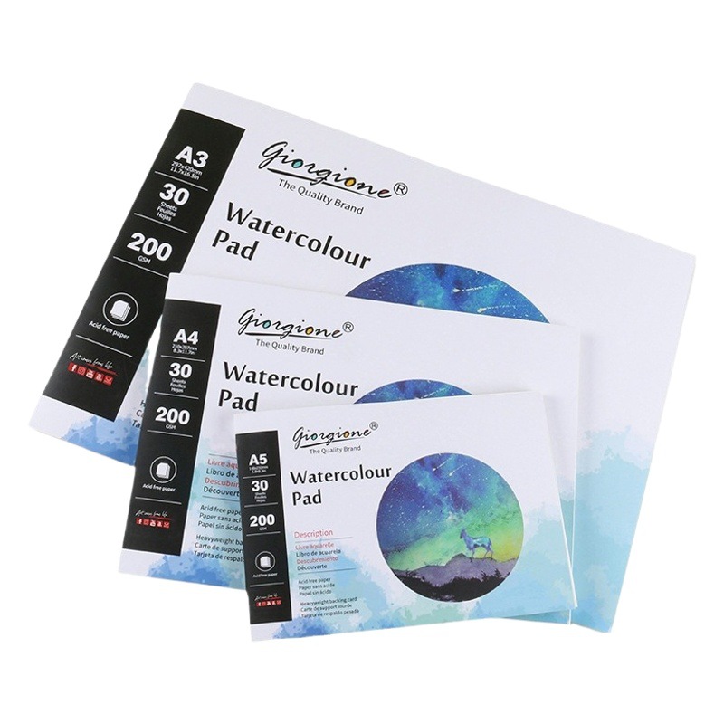 Giorgione 200g watercolor book single-sided sealing glue professional art students special painting watercolor paper travel