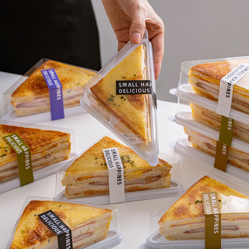 Sandwich Transparent Blister Pet Baking Packaging Customized White Base Disposable Packaging Box Factory Customized