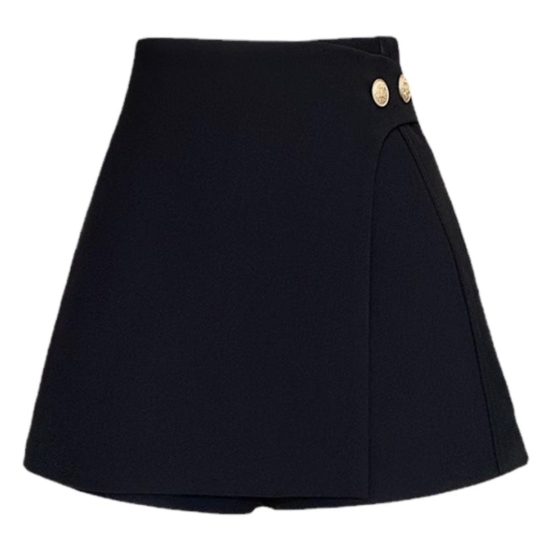 2024 new waist suit short skirt pants summer women's pants skirt new fashion loose A- line pants casual wide leg pants