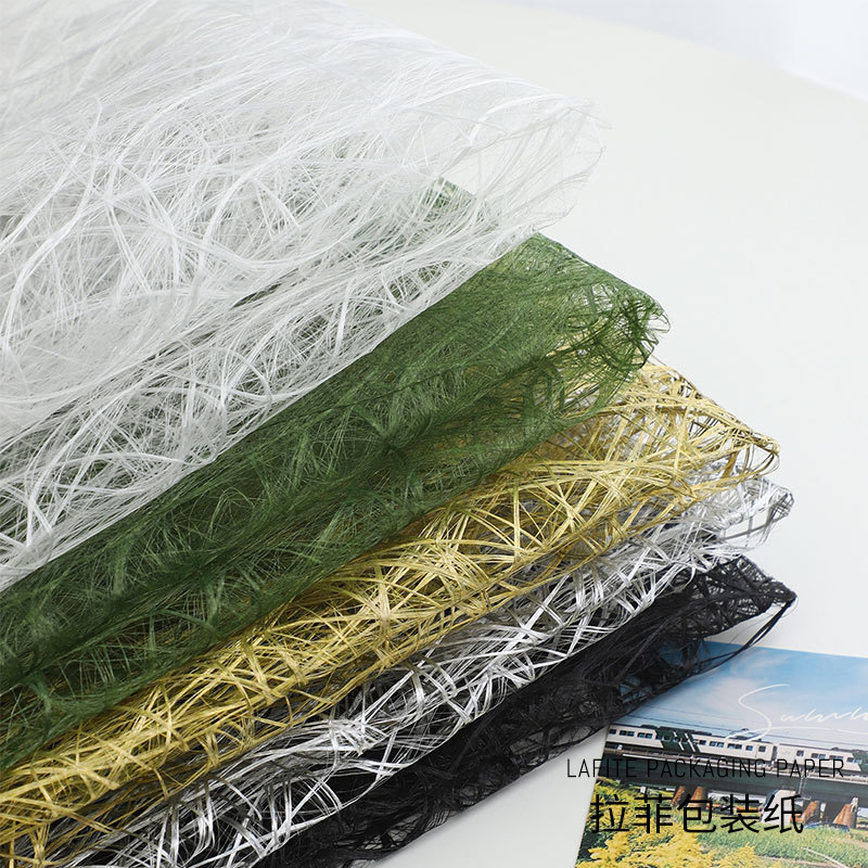 Huaxi High Texture Lafite Series Wrapping Paper Flower bouquet Lining with floral design diy packaging materials