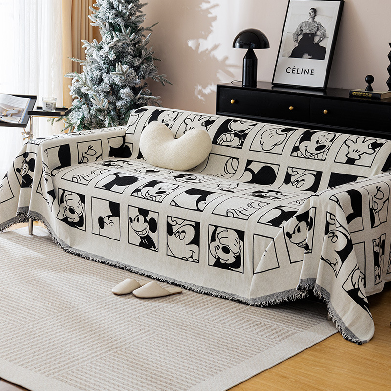 Picture of American Cartoon Sofa Towel Full Cover Chenille Sofa Cover Universal Cover Four-Season Universal High-End Sofa Cover