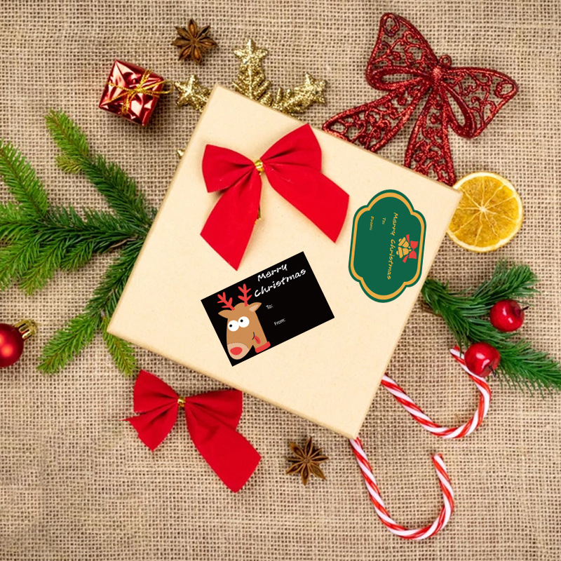Picture of Christmas Sticker Gift Sealing Sticker Scene Sticker DIY Sticker Sticker Baking Packaging Sealing Sticker