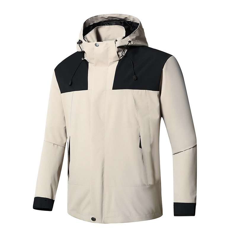 Picture of Men's Jacket Autumn Outdoor Waterproof American-Style Windbreaker Plus Size Casual Coat with Logo Workwear