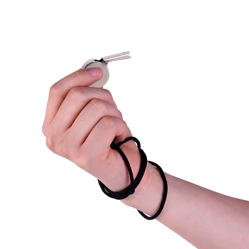 Picture of Deli angnite F1306 stainless steel whistle referee sports teacher children's treble outdoor military training whistle
