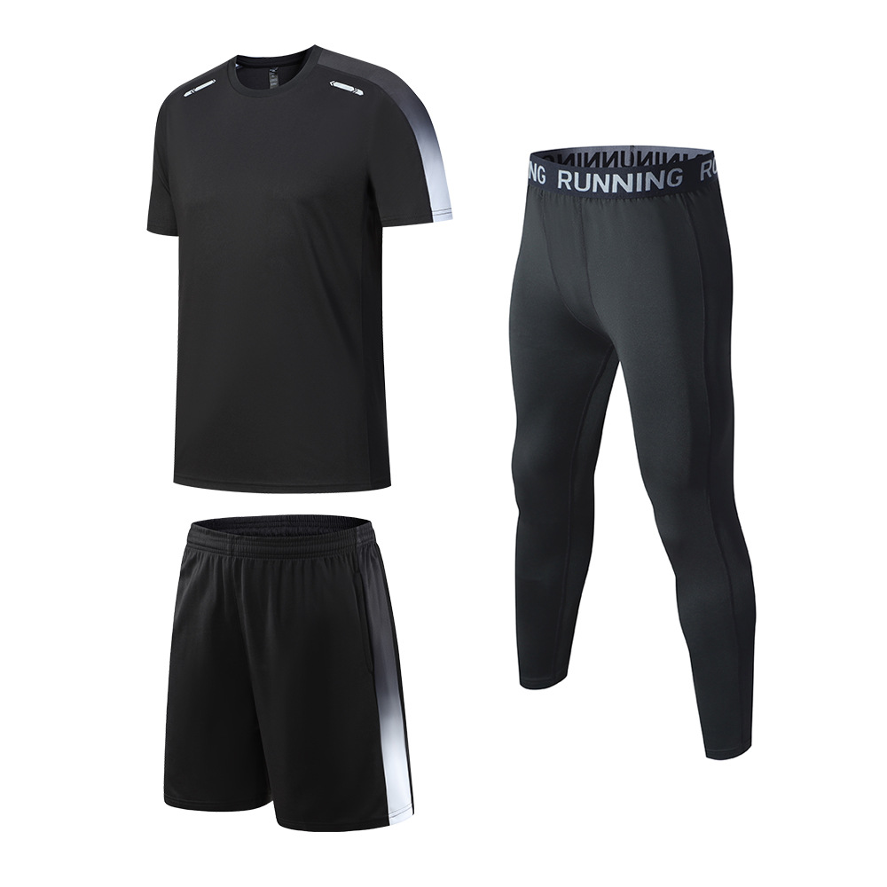 Picture of Cross-border Sports suit Men's Fitness Clothes Running Equipment Morning Running Clothes Cycling Training Room Tight Quick Dry Clothes Wholesale