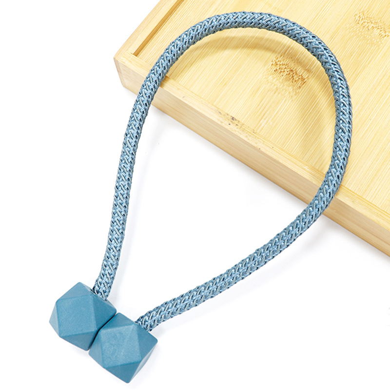 Picture of Cross-border Wholesale Creative Rubik's Cube Magnetic Buckle Punch-free Pair Pack Simple Curtain Buckle Tying Rope Accessories Curtain Strap