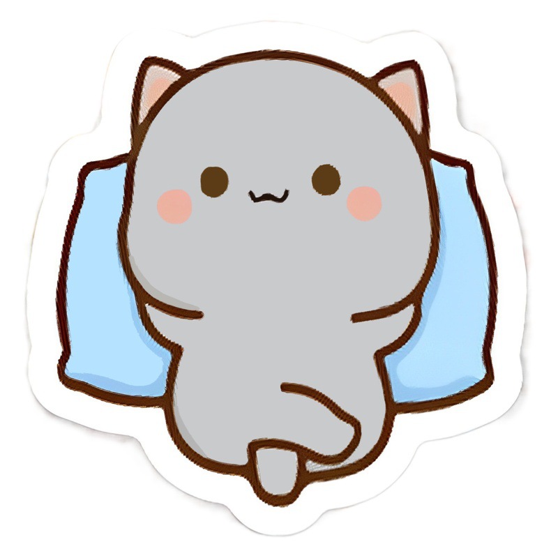 60 cartoon cute cat facial expression bag stickers new skateboard decorative water Cup decorative waterproof stickers
