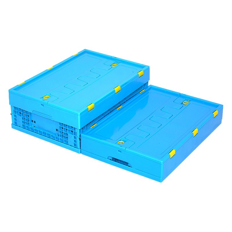 Folding basket with lid new plastic turnover basket 600-190 folding basket 600*400*205 plastic basket