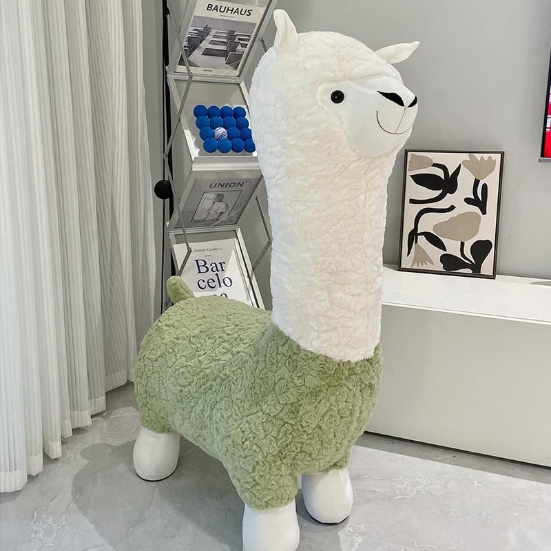Alpaca plush seat doll living room bedroom floor-to-ceiling home decoration new home holiday birthday gift Internet celebrity model