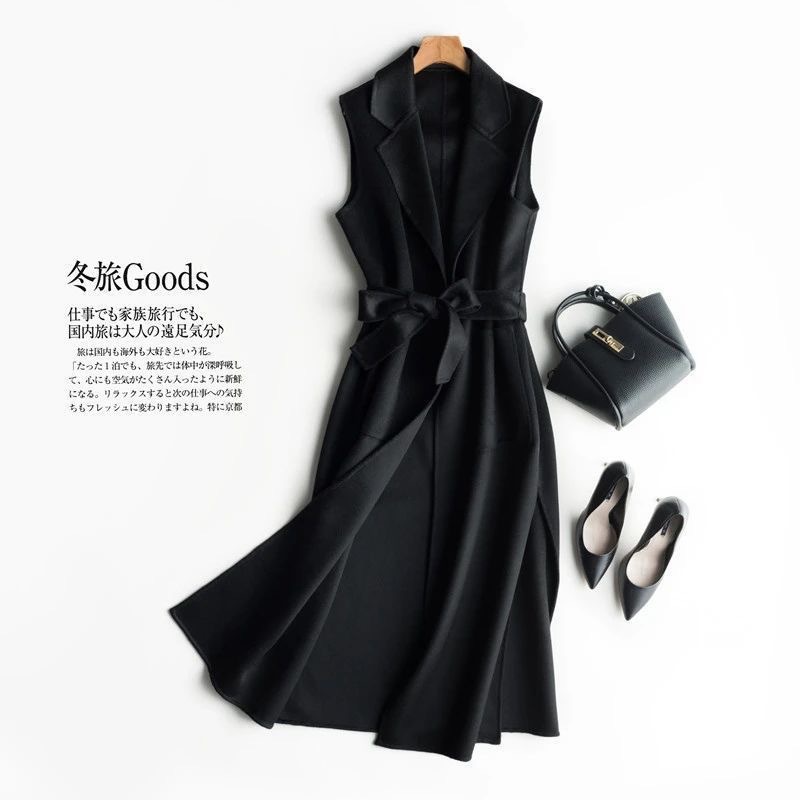 Picture of Autumn and Winter Woolen Women's Vest 2025 Cross-Border Fashion New Style Suit Collar Vest Long Waistoutwear