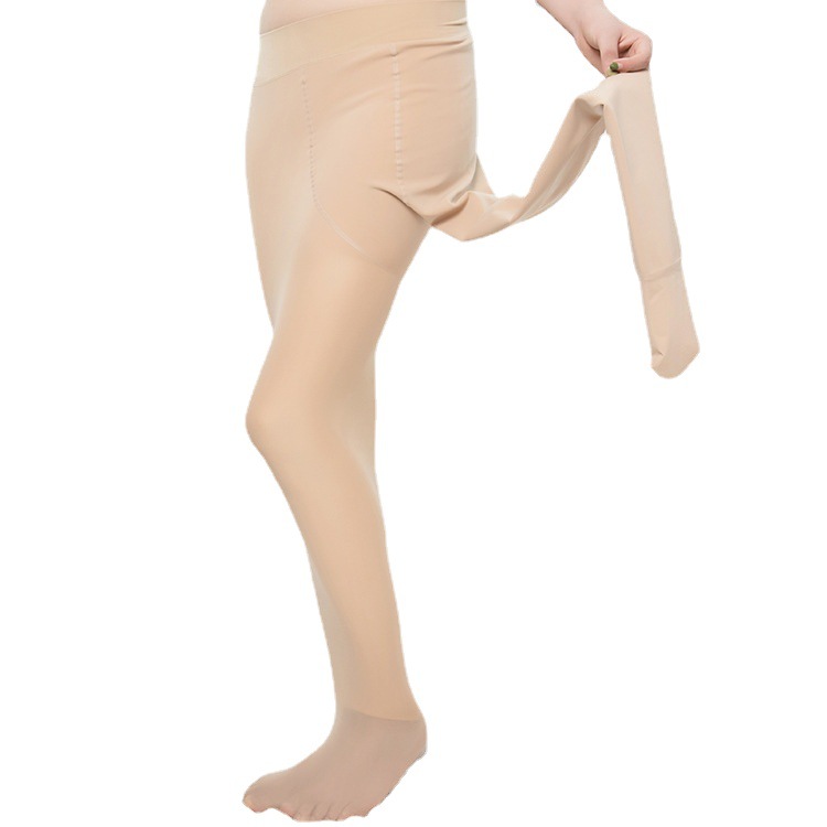 Picture of Autumn and Winter 100kg Large Size Thin Velvet Leggings Nylon Dragon Claw All-In-One Pants Plus Fat and Enlarged Coke Pants