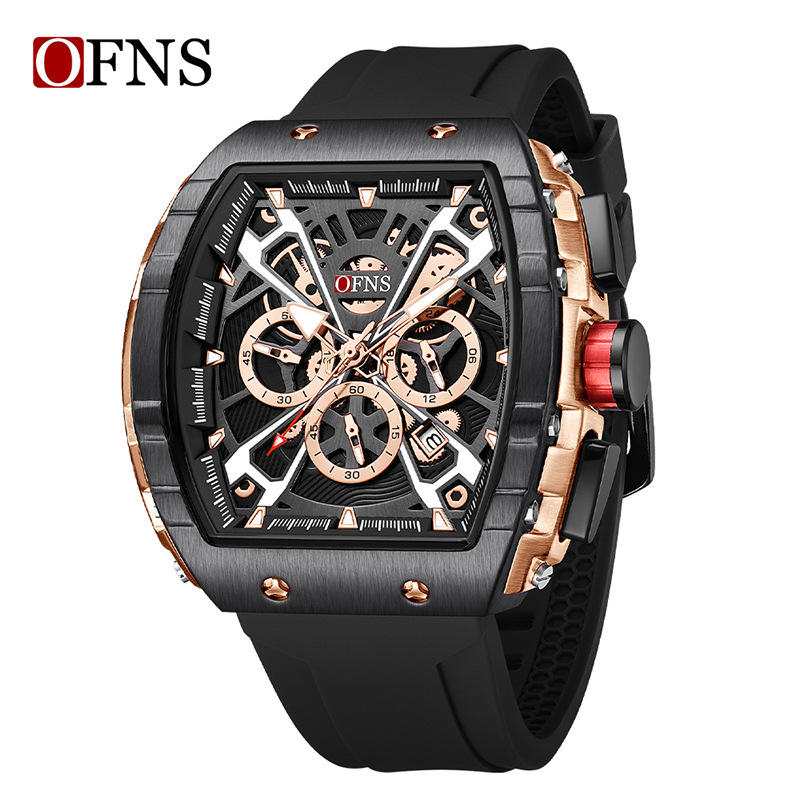 Picture of O'Fani's Foreign Trade Live Selling Business Watch Creative Barrel-shaped Personality Watch Waterproof Men's Quartz Watch