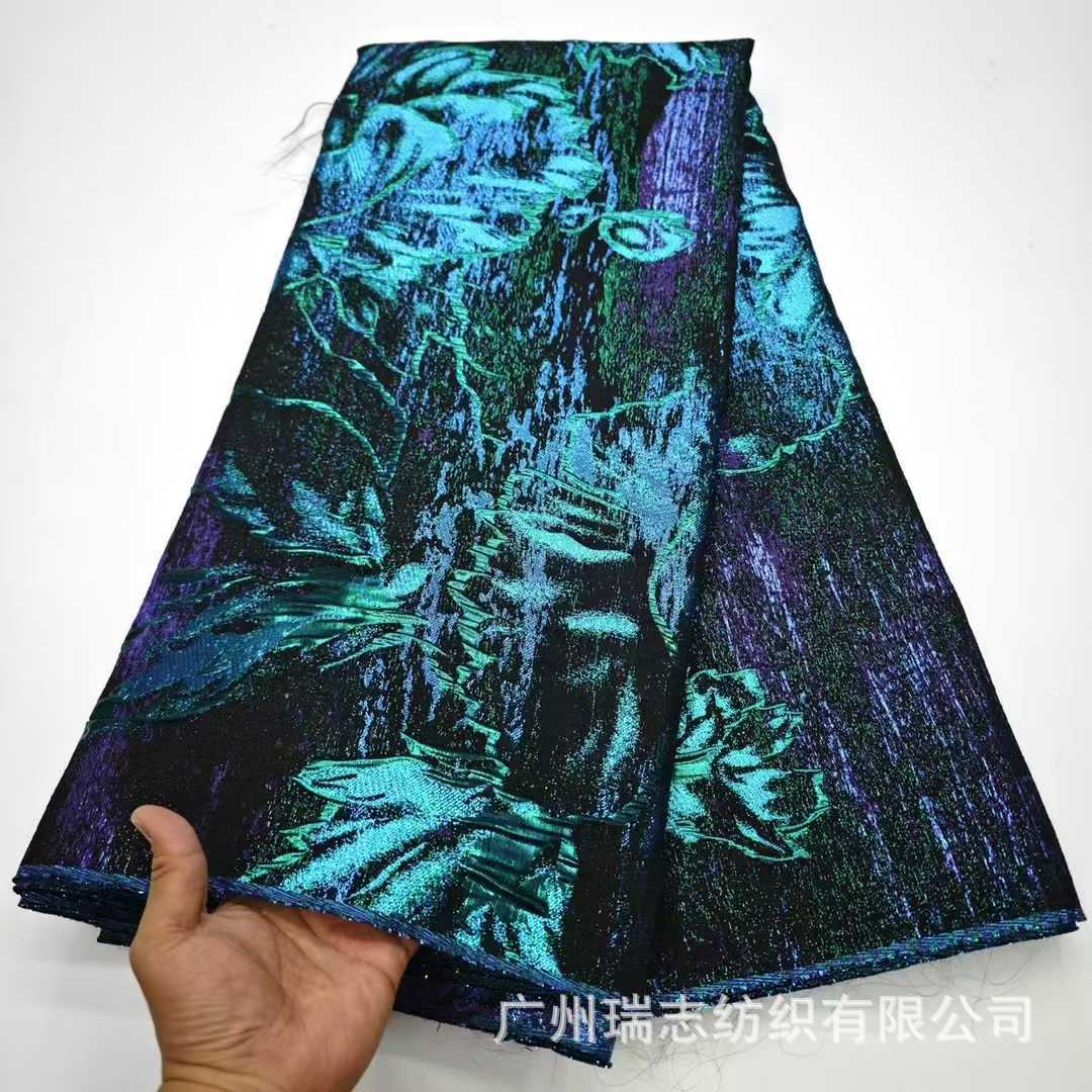 Woven gold and silver silk cut flower fashion fabric Hanfu children's dress dress dress lace organza jacquard fabric brocade