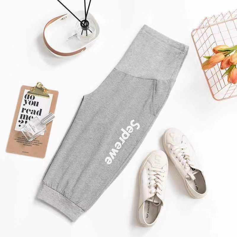 Picture of Pregnant Women Shorts Women's Summer Outer Wear Thin Cropped Pants Pregnant Women's Pants Spring and Autumn Fashion Casual Loose Leggings Summer Wear