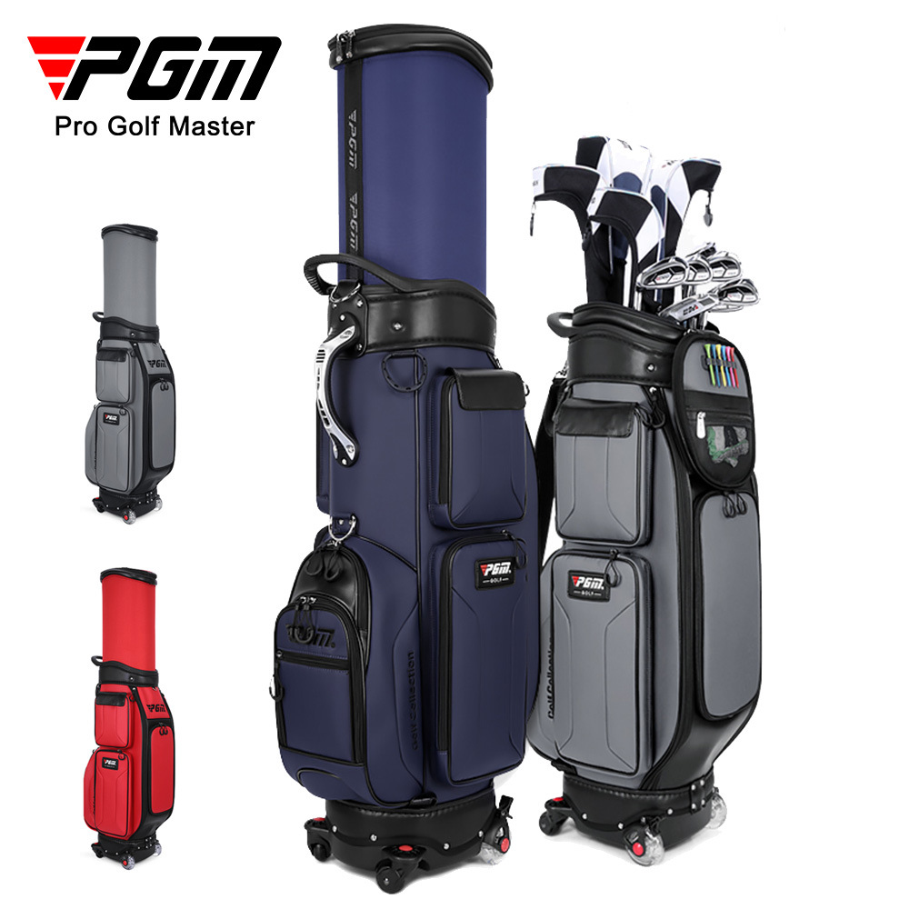 Pgm Cross-Border Hot-Selling Golf Bag Universal Four-Wheel Telescopic Aviation Checked Bag Golf Club Bag Golf Bag