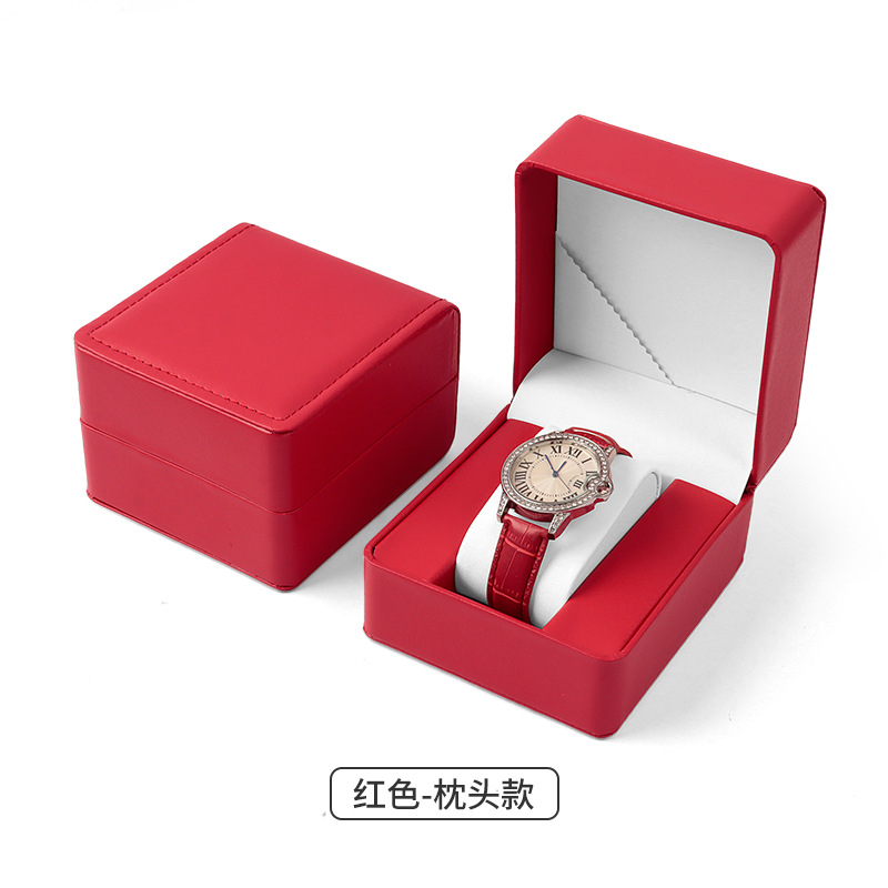 Picture of Lychee pattern business watch box advanced gift box Green watch box advanced watch packaging box Watch storage box
