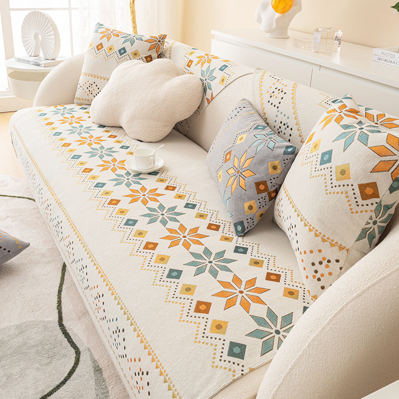 Cross-border Bohemian Sofa Cushion Four Seasons Universal Simple Modern Cover Cloth Sofa Cover Light Luxury High-end Cushion Towel
