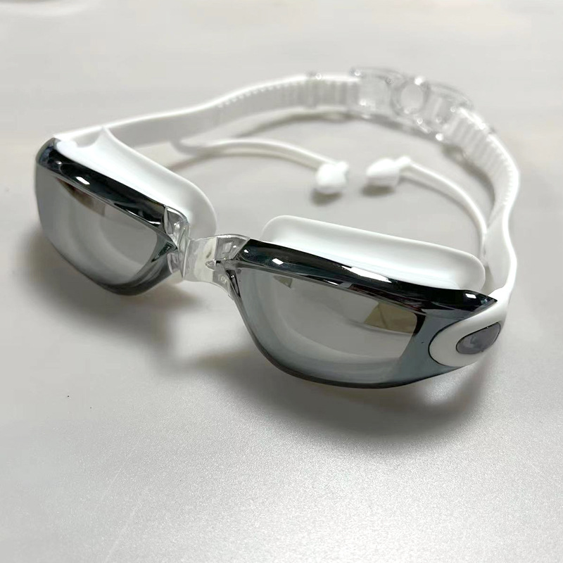 Picture of Cross-Border High-Definition Swimming Goggles, Anti-Fog, Eye-Proof, Silicone Myopia Glasses, Waterproof Swimming Equipment, Electroplated Swimming Goggles Wholesale