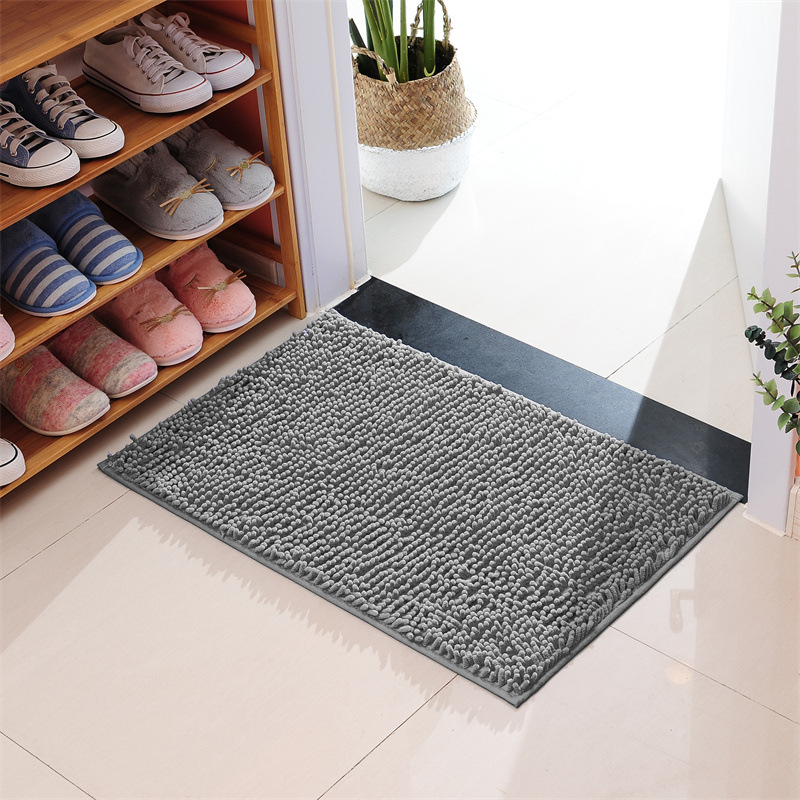 Picture of Floor Mats Wholesale Chenille Long Hair Floor Mats Bedroom Kitchen Living Room Carpet Bathroom Entrance Water-Absorbent Non-Slip Floor Mats