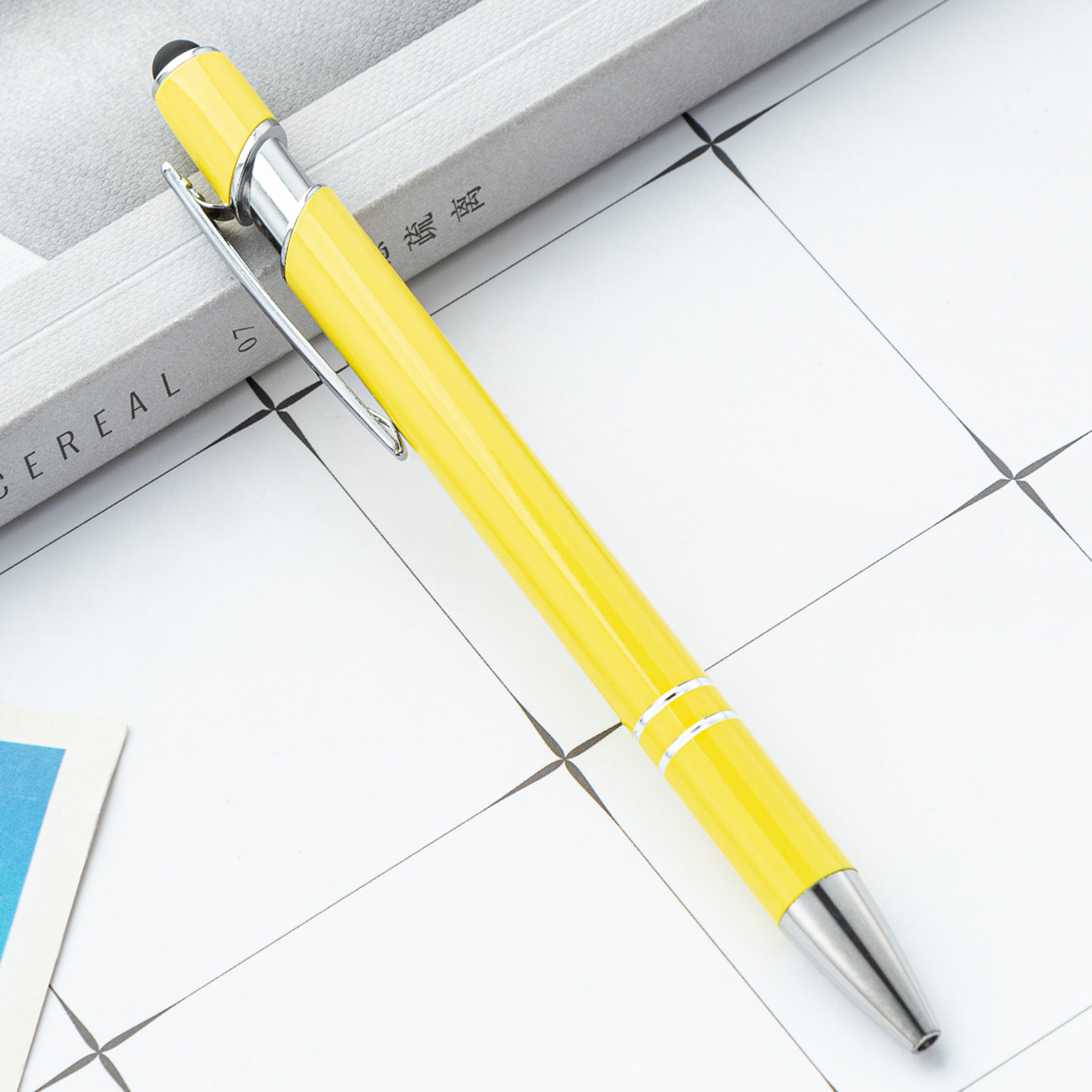 Picture of Spot wholesale touch screen capacitance Pen Press Metal Ballpoint Pen advertising pen printing logo creative beauty pen manufacturers