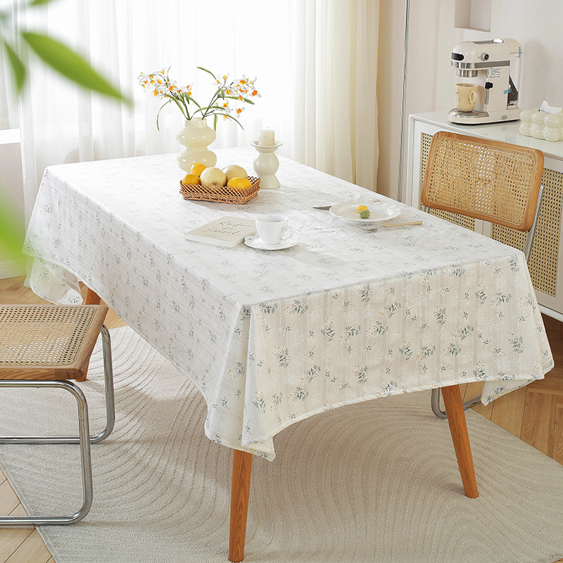 Pastoral small fresh lilac embroidered tablecloth geometric rectangular cover towel tea table tablecloth cover cloth a generation of hair