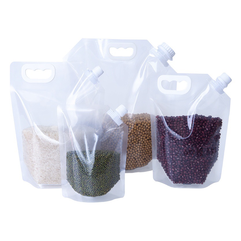 Grain storage sealed bag rice bag portable moisture-proof insect-proof sub-packaging bag food grade transparent suction nozzle bag