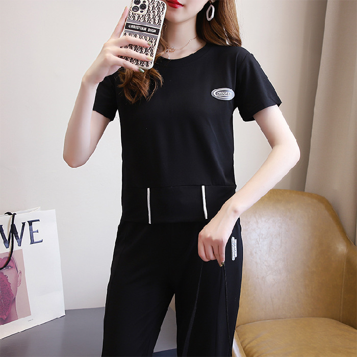 Picture of Fashion suit Women's Spring/Summer 2022 New Elegant Casual Sportswear Short T-Shirt Stylish Age-reducing Two-piece Set