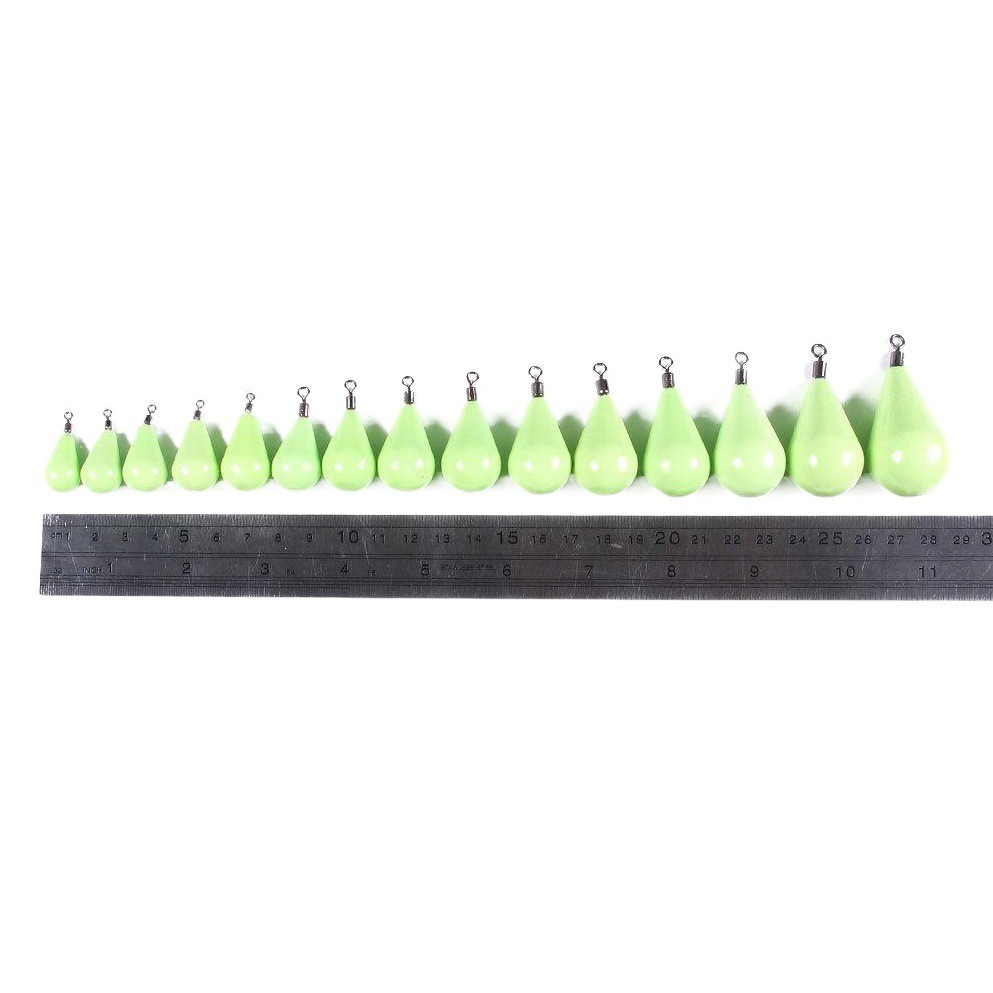 Henjia fishing gear Luya lead pendant olive drop-shaped luminous fishing pendant 12G150G rock fishing table fishing sea accessories