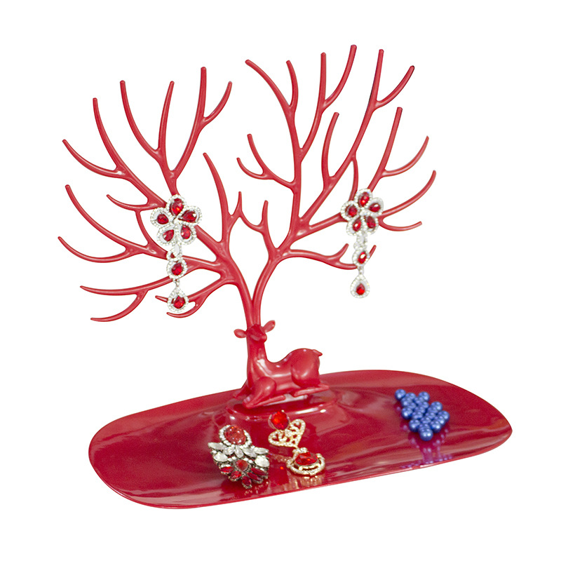 Picture of Red Deer Necklace Jewelry Hanger Display Rack Antler Jewelry Rack Bracelet Earrings Pendant Jewelry Storage Rack