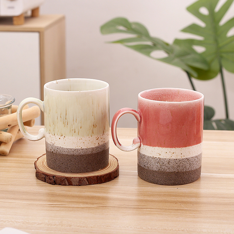 Nordic style ceramic mug large capacity high color value retro creative mug ceramic mug cross-border exclusive