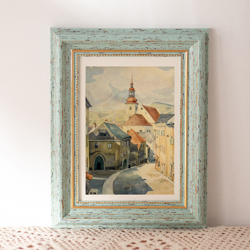 Picture of European retro photo studio wedding photo frame 6 inch table 7 inch 8 inch 10 photo wall a4 simple oil picture frame wholesale