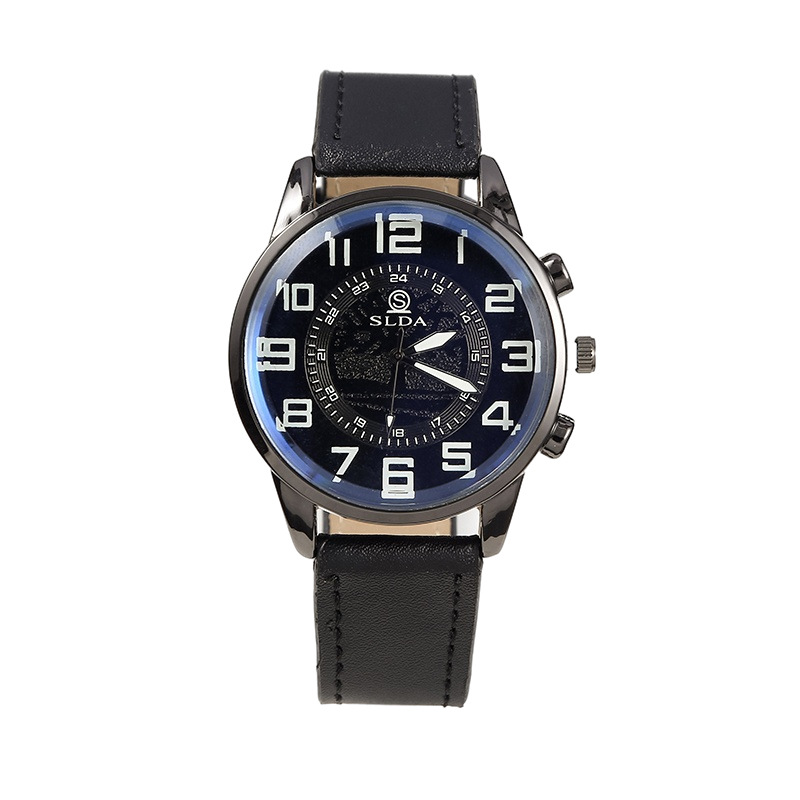 Picture of Popular Fashion Business Belt Simple Men's Watch Men's Casual Retro Digital Dial Student Quartz Watch Wholesale