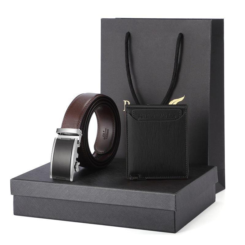 Picture of Gift Wallet Belt Set Corporate Business Men's Genuine Leather Logo Belt Men's Brand Belt Logo Customization