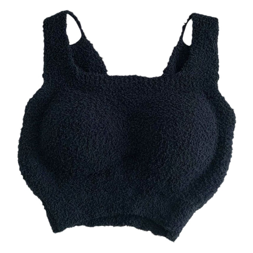 Tiktok autumn and winter lambswool thermal vest women's underwear with chest pad