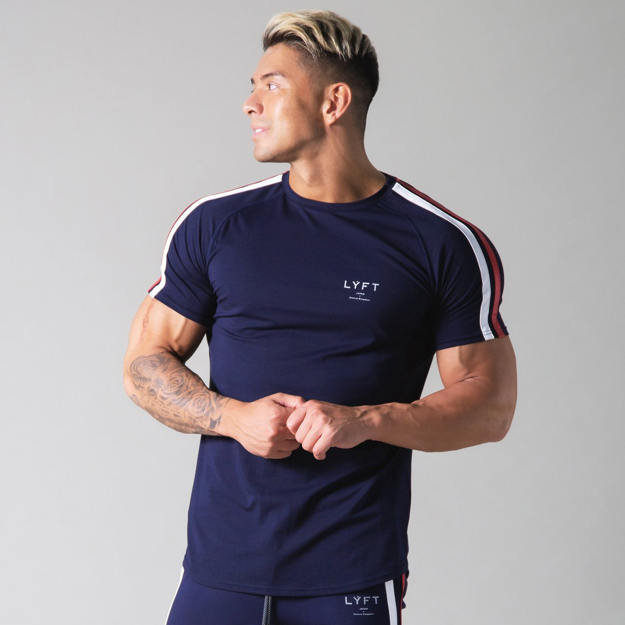 LYFT Summer New Short Sleeve Men's Cotton Loose Crewneck Half Sleeve Thin T-Shirt Solid Color Top Men's One Piece Hair