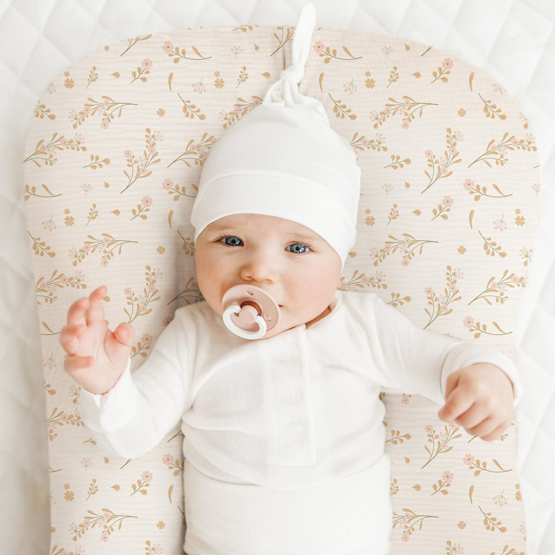 Picture of Cross-border Baby Bed Bed Cover Cotton Yarn Muslin Movable Baby Bed Pressure-resistant Removable Washable Bed Cover
