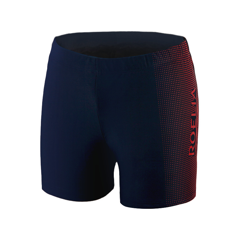 Picture of Wholesale swimming trunks men's factory direct supply blue and red flame plus size men's boxer swimming trunks wholesale hot spring Beach