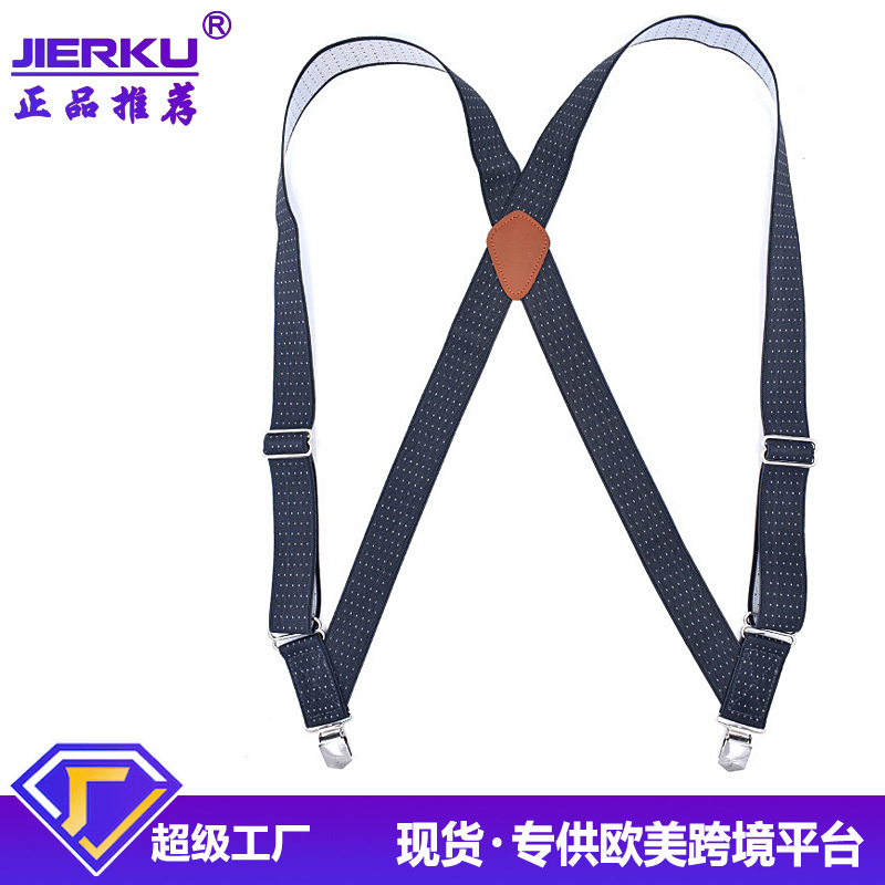 Factory direct 3.5cm adult elastic 2 clip side clip men's strap spot