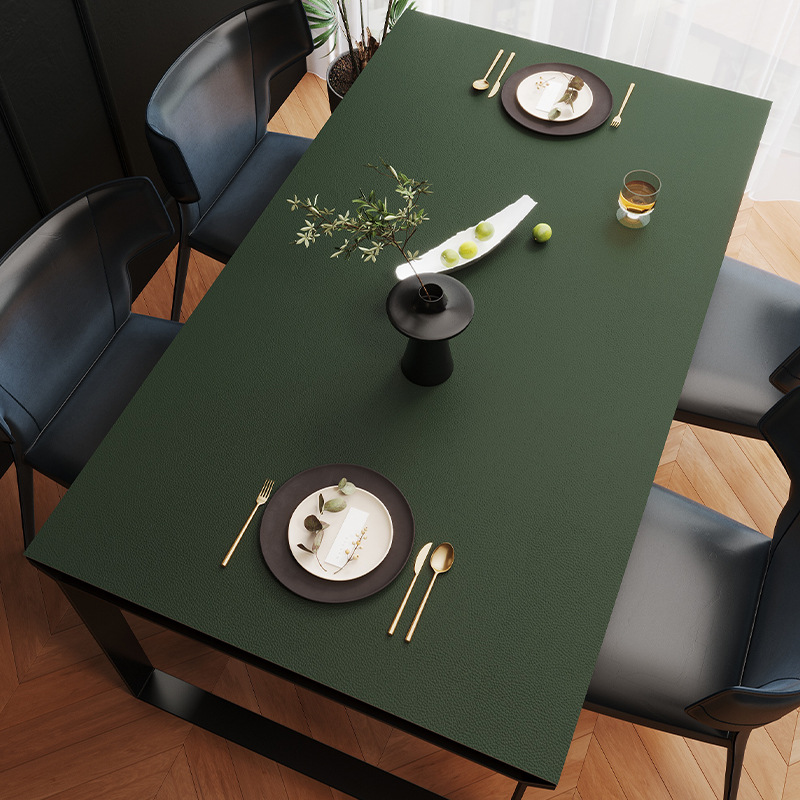 Picture of Spot solid color leather table mat table mat pvc leather waterproof oil-proof coffee table mat tablecloth wholesale